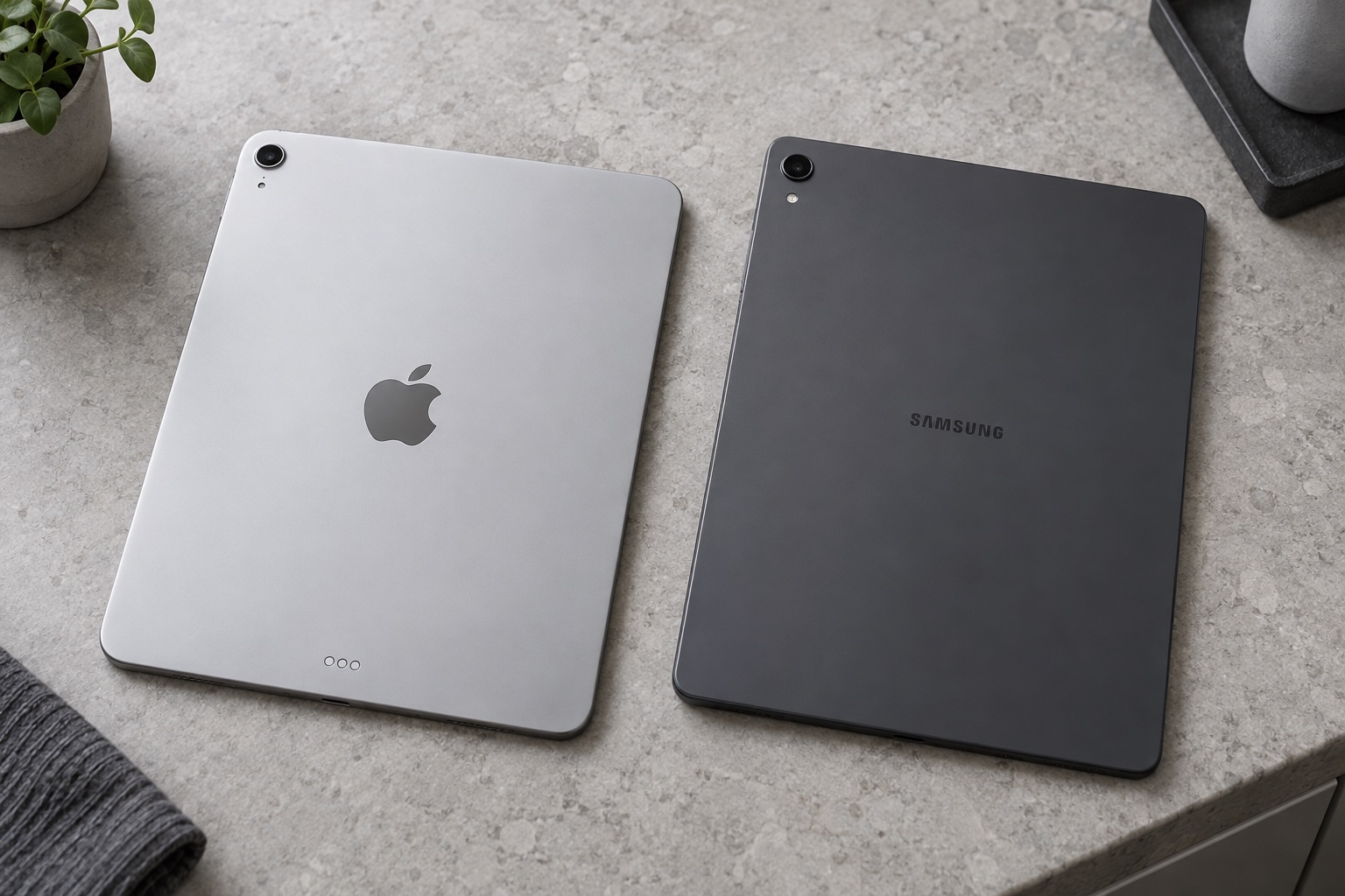 Illustrative Apple iPad and Samsung Galaxy Tab